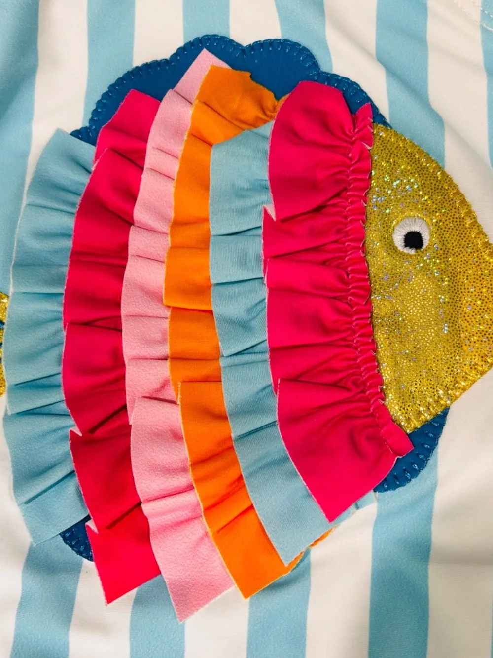 NWT Mud Pie Ruffle Fish Swimsuit in 3T